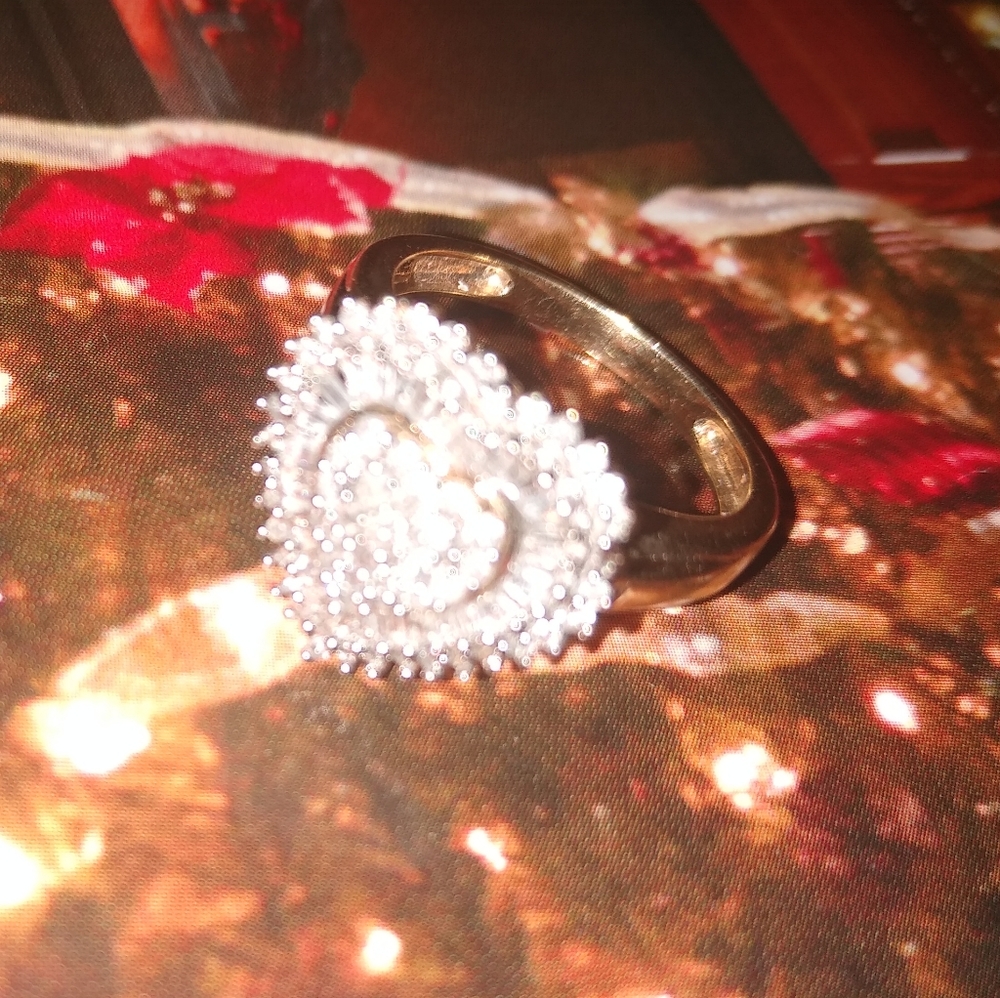 Beautiful Heart Shape Diamond Ring(14k)